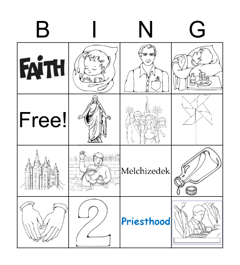 Priestood Bingo Card