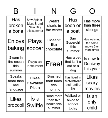 8th Grade ELA Bingo! Bingo Card