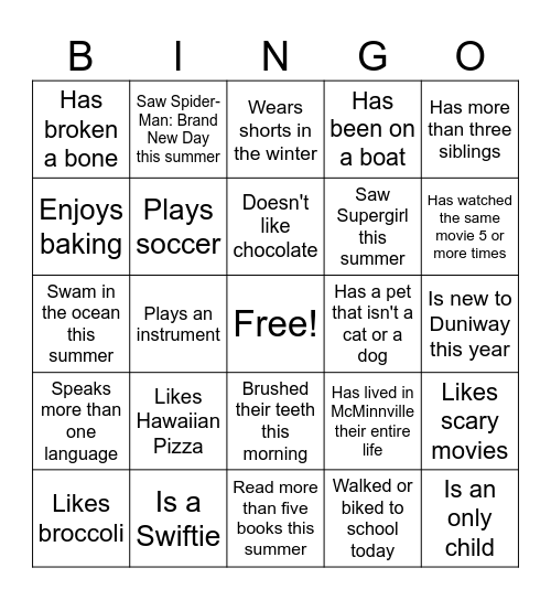8th Grade ELA Bingo! Bingo Card