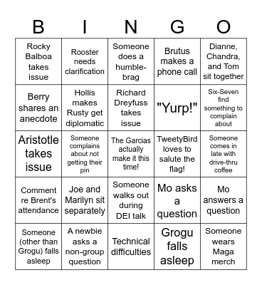 Dispatchers Bingo Card