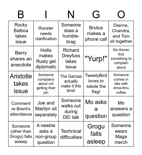 Dispatchers Bingo Card