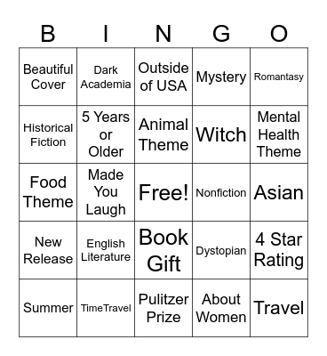 Book Bingo Card