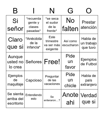 Bingo Card