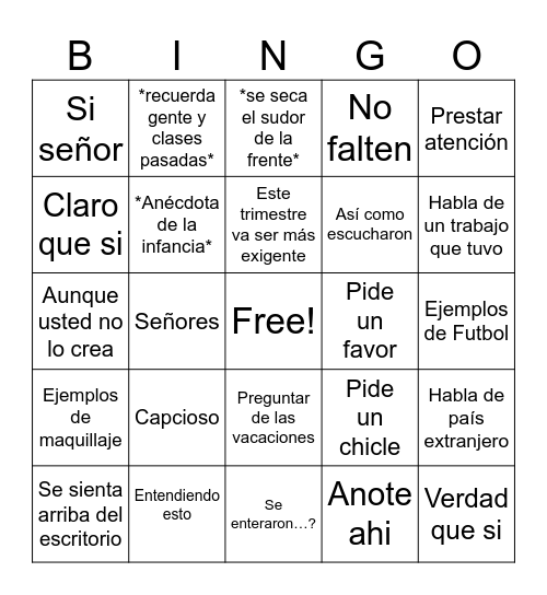 Bingo Card