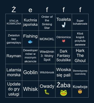 Games.com Bingo Card
