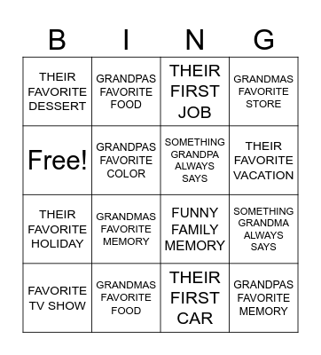 COLELLO BINGO Card