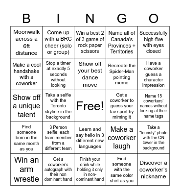 BRC Boat Cruise Bingo Card