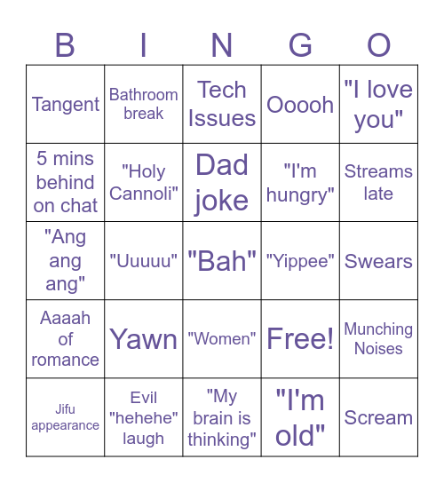 Hayami Bingo Card