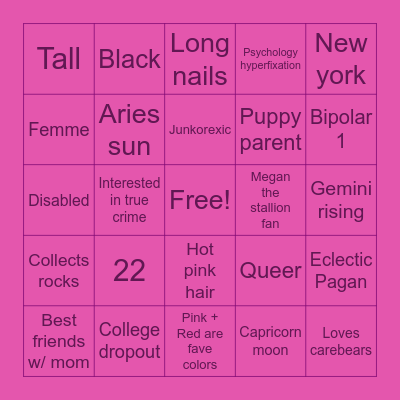 River Bingo Card
