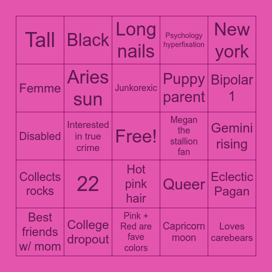River Bingo Card