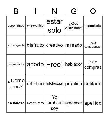 Module 1.1 Vocabulary Bingo Card