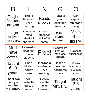 Amplify Bingo Card