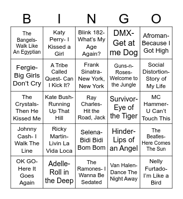Radio Bingo Four Word Title Bingo Card