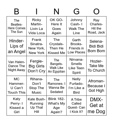 Radio Bingo Four Word Title Bingo Card