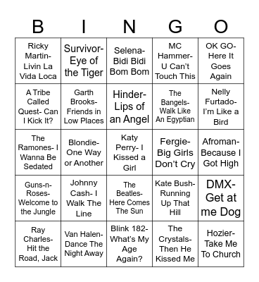 Radio Bingo Four Word Title Bingo Card