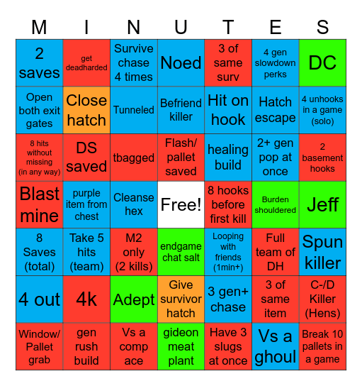 DBD STACK COPYCAT Bingo Card