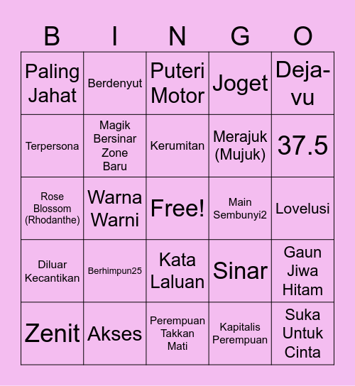 Bin Go Bingo Card