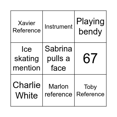 Bob Bab Bingo Card