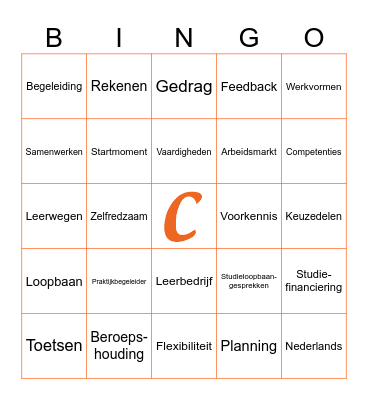 Elke steen telt! Bingo Card