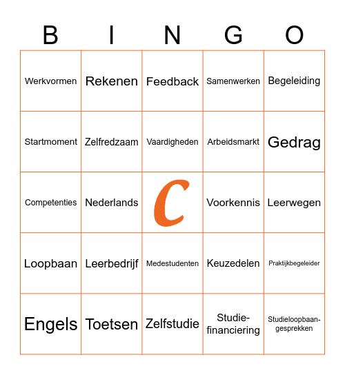Elke steen telt! Bingo Card