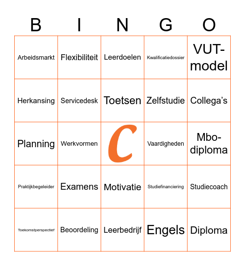 Elke steen telt! Bingo Card