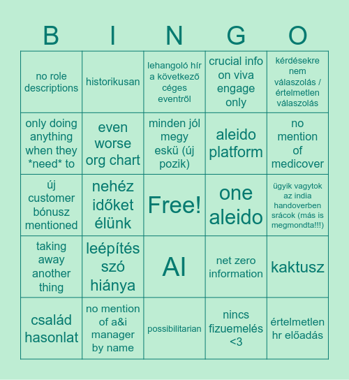 allstaff 2 electric boogaloo Bingo Card
