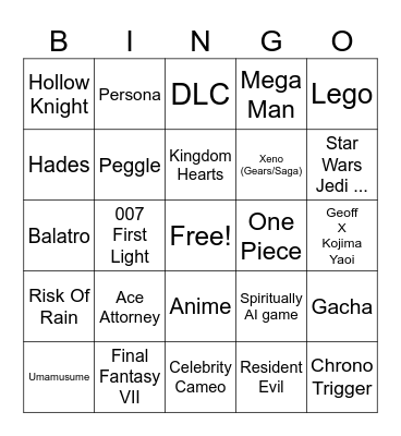 Gamescom 2026 Bingo Card