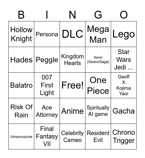 Gamescom 2026 Bingo Card