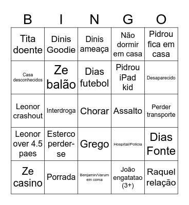 Interpungo Bingo Card