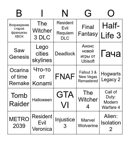 Gamescom 2026 Bingo Card