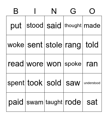 Nepravidelná 2/2 Bingo Card