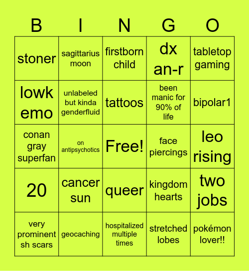 vialynn’s bingo Card