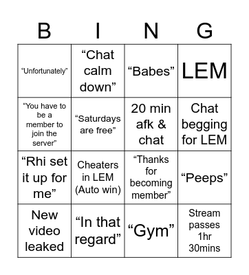 CMJ BINGO Card