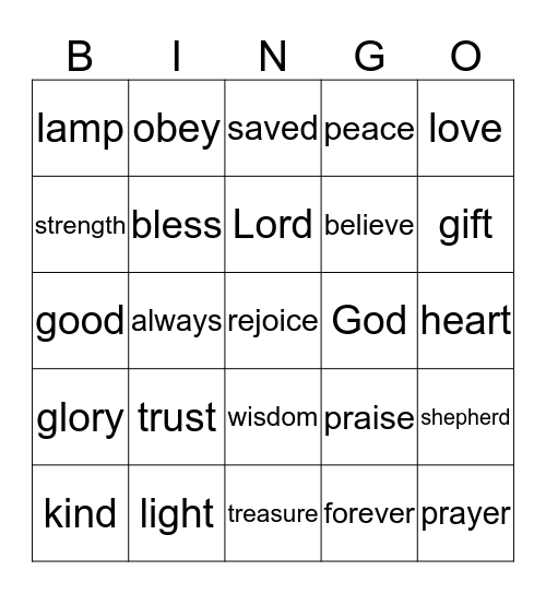 God loves us ! Bingo Card