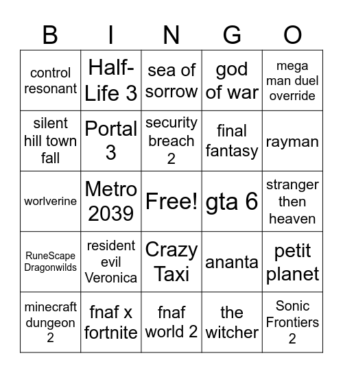 gamescom 2026 Bingo Card