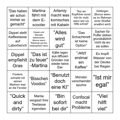 AG Münster Bingo Card