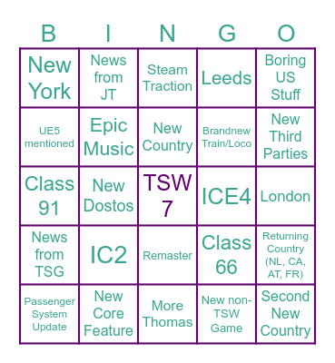 Dovetail Direct 2026 Bingo Card