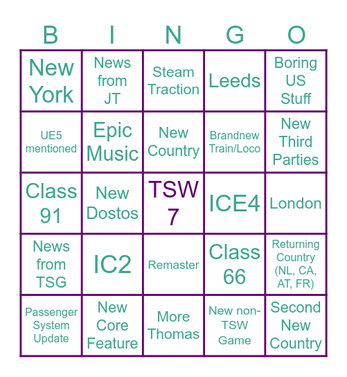 Dovetail Direct 2026 Bingo Card