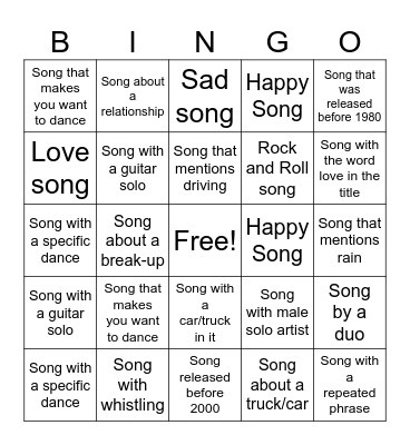 Treatment Celebration Day Bingo Card