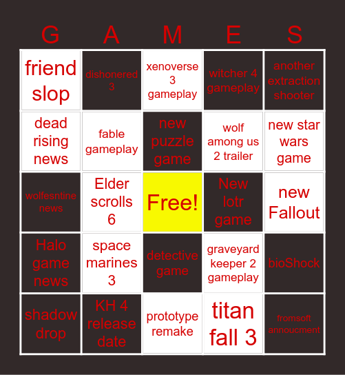 Gamescom Bingo Card