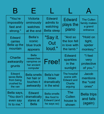 TWILIGHT Bingo Card
