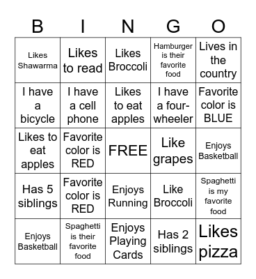 BACK TO SCHOOL BINGO Card