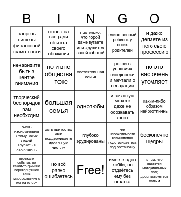 Андрий kinnie Bingo Card