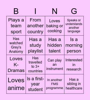 Friendship Bingo: FIND YOUR PEOPLE! Bingo Card