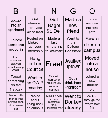 Back in Athens Bingo! Bingo Card