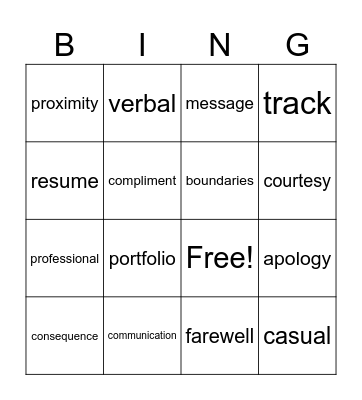 unit 1 social Bingo Card