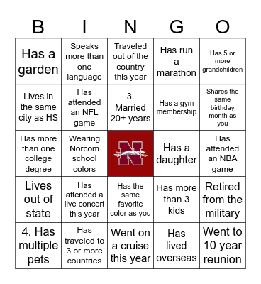 Name Bingo Card