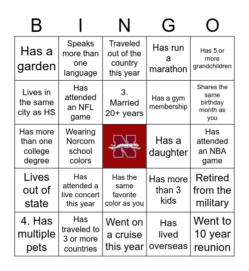 Name Bingo Card