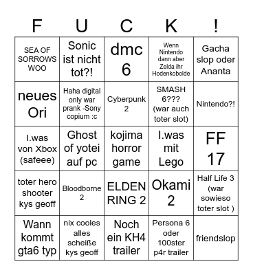 ONL Bingo Card