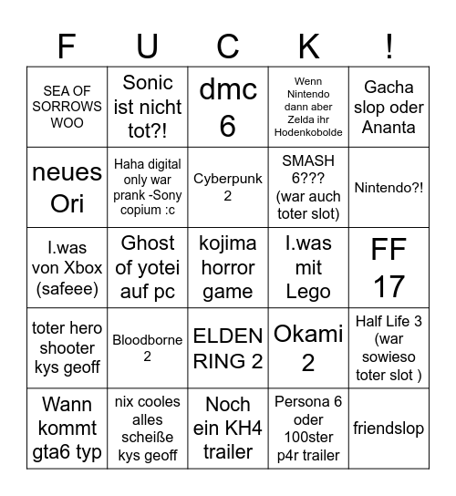 ONL Bingo Card